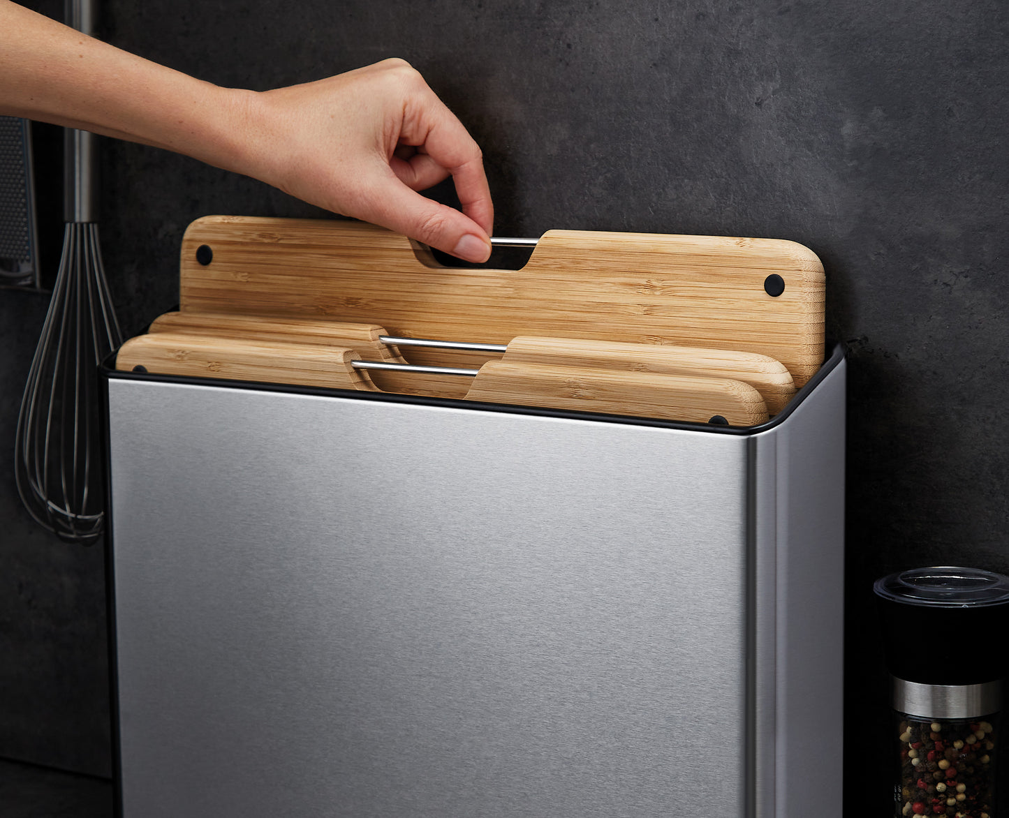 Joseph Joseph Folio Steel Bamboo 3 Piece Board Set