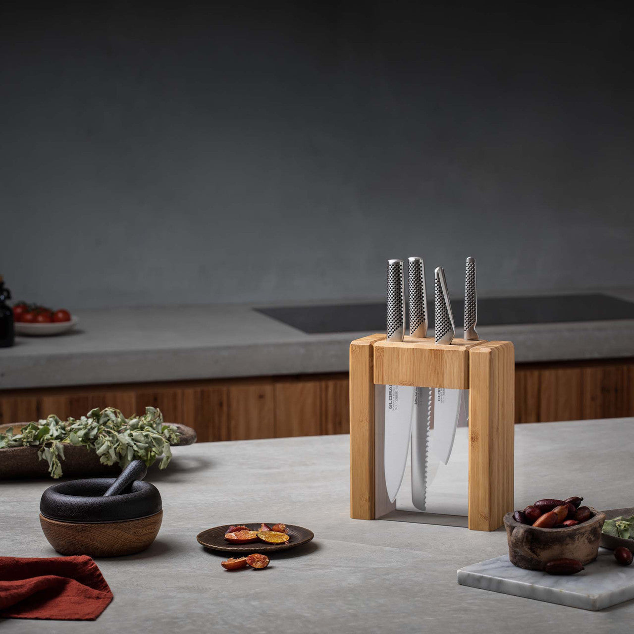 GLOBAL Ikasu V 5 Piece Knife Block Set