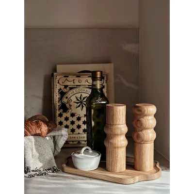 BROSTE Salt/Pepper Grinder Edgar Three Ring - Natural
