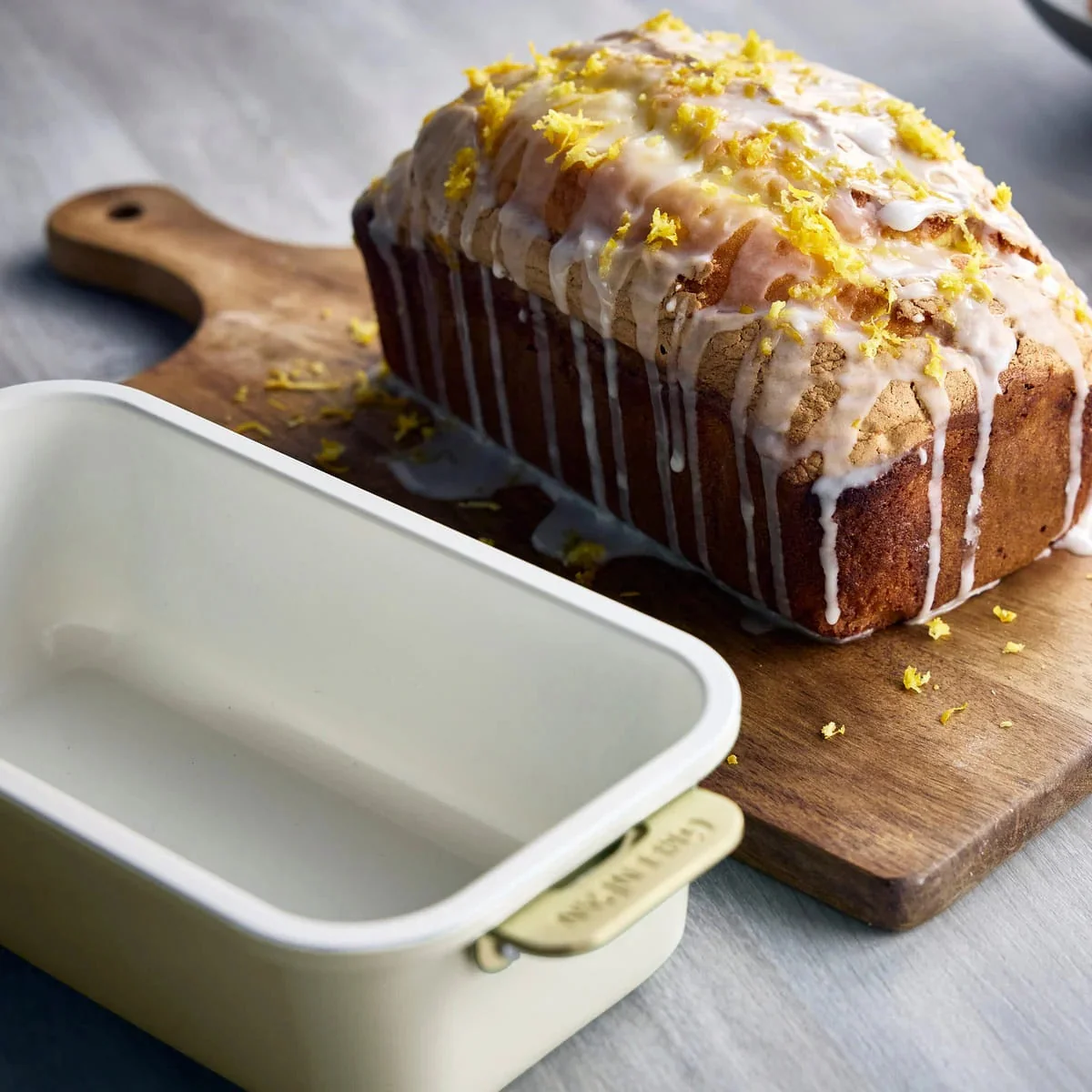 GreenPan Loaf Pan w Handles - Cream