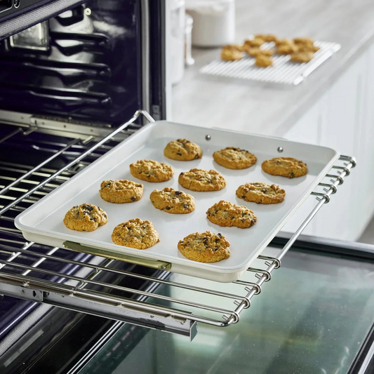 GreenPan Cookie Sheet w Handles - Cream