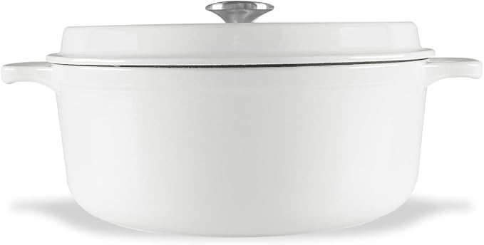 Chasseur Gourmet Round French Oven 26cm - Crisp White