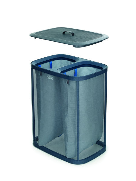 Joseph Joseph Tota 90L Laundry 2 Comp Separation Basket - Carbon Black