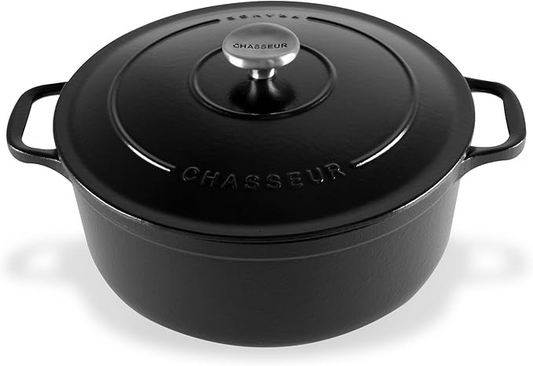 Chasseur Round French Oven 26cm - Matte Black