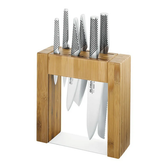 Global Ikasu Stainless Knife Block Set, 7 Piece