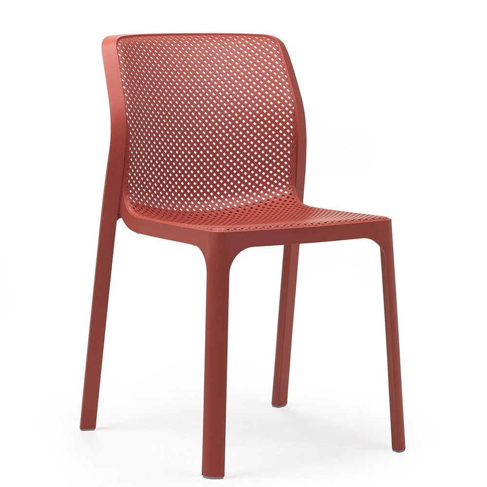Bit Stackable Outdoor Chair, Coral