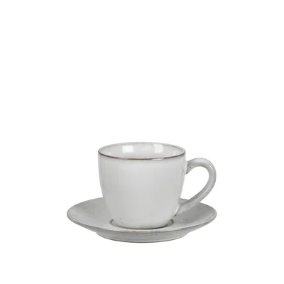 BROSTE Nordic Sand Cup w/Saucer - 6/pk