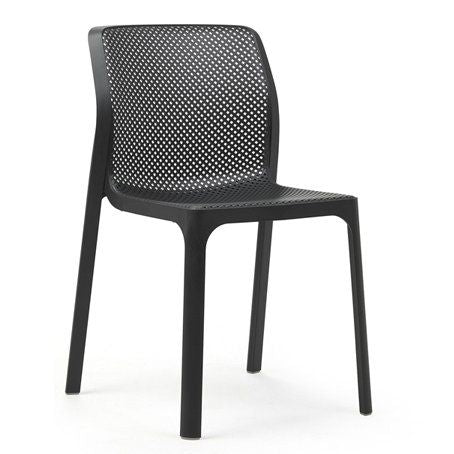 Bit Stackable Outdoor Chair, Charcoal