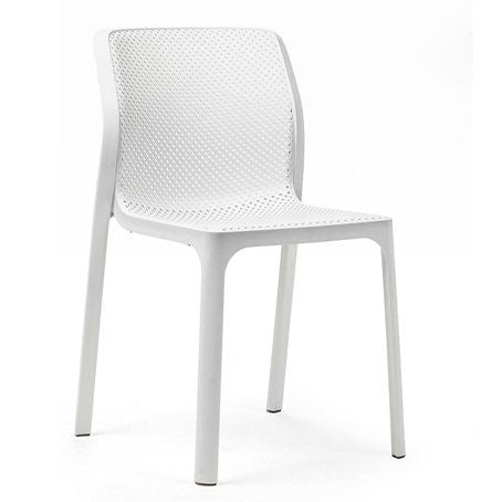 Bit Stackable Outdoor Chair, White
