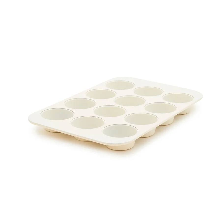 GreenPan 12 Cup Muffin Pan - Cream