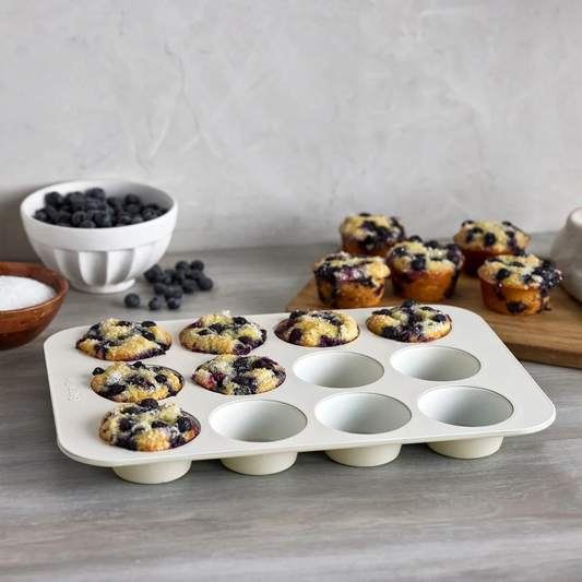 GreenPan 12 Cup Muffin Pan - Cream