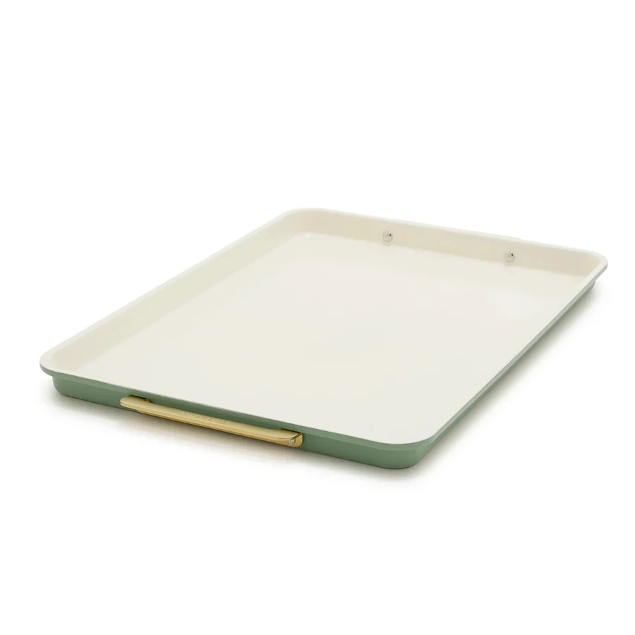GreenPan Cookie Sheet w Handles - Sage Green