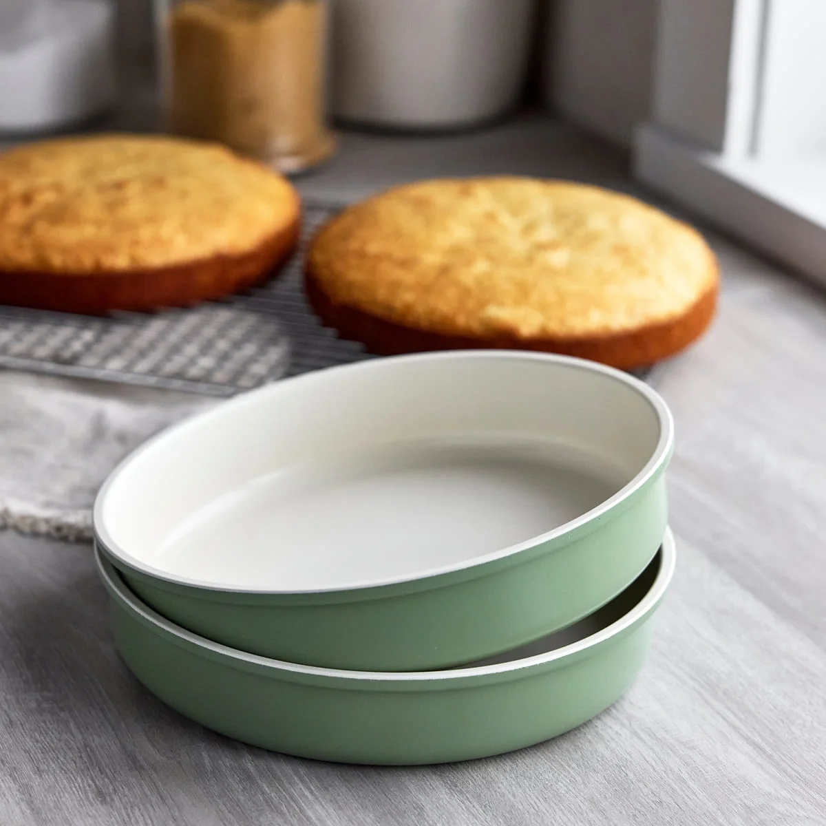 GreenPan Round Cake Pan - Sage Green