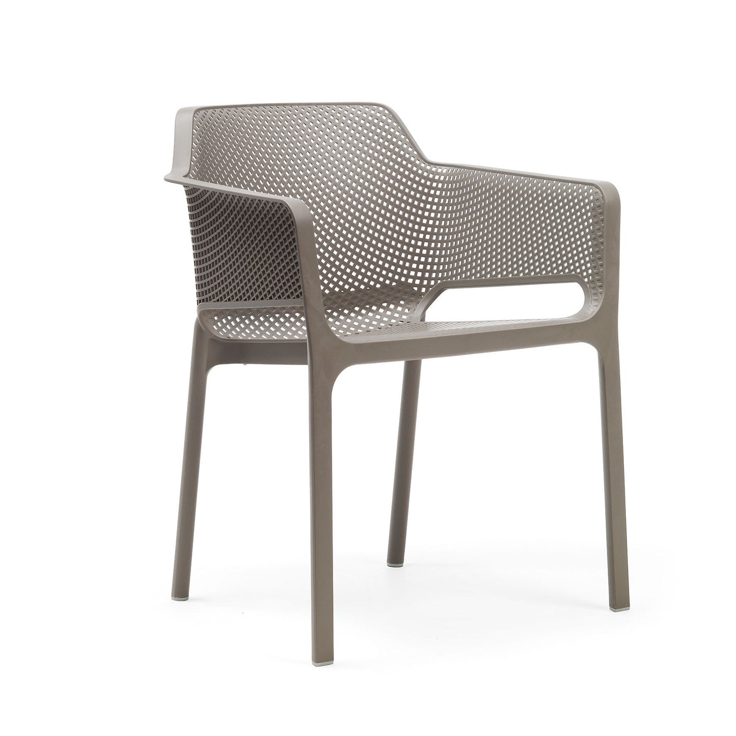 Net Stackable Outdoor Chair, Taupe
