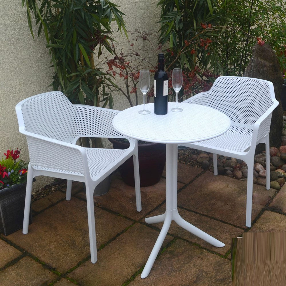 Net Stackable Outdoor Chair, White