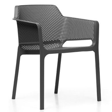 Net Stackable Outdoor Chair, Charcoal