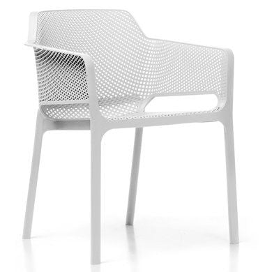 Net Stackable Outdoor Chair, White