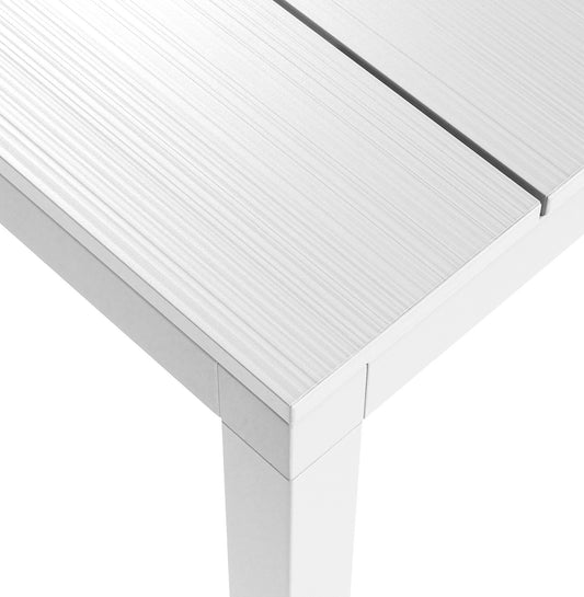 Rio Alu 210/280 Extendable Table, White