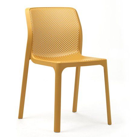 Bit Stackable Outdoor Chair, Mustard