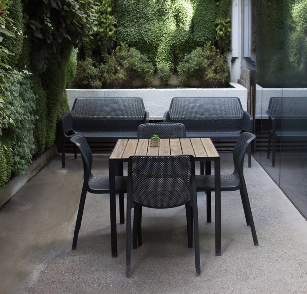 Bit Stackable Outdoor Chair, Charcoal