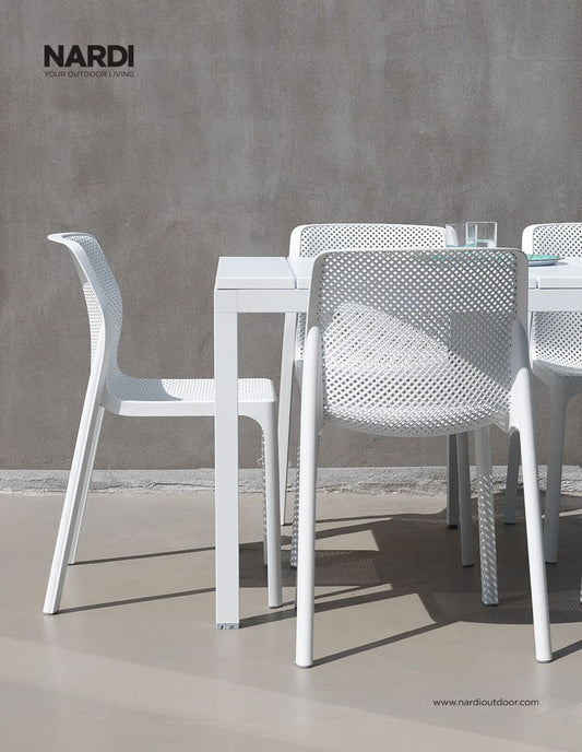 Bit Stackable Outdoor Chair, White