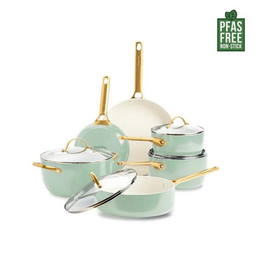 GreenPan Padova 6 (10) Piece Cookset - Mint Green
