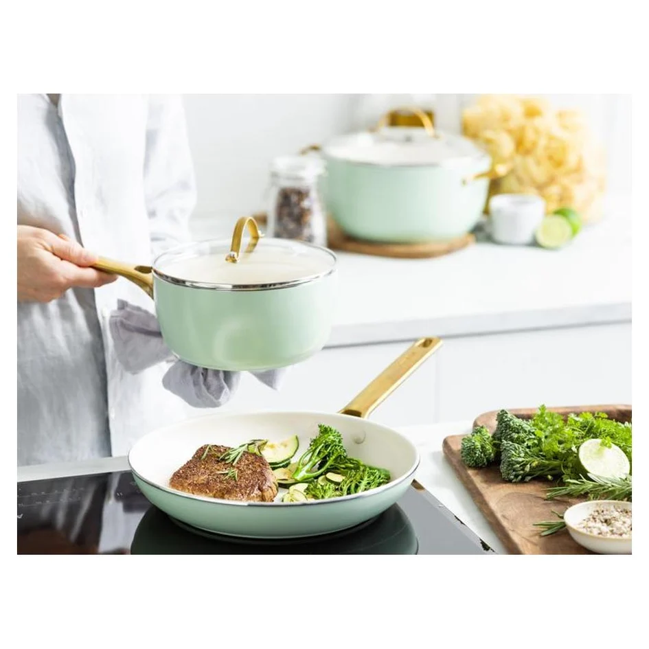 GreenPan Padova 6 (10) Piece Cookset - Mint Green