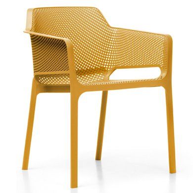 Net Stackable Outdoor Chair, Mustard
